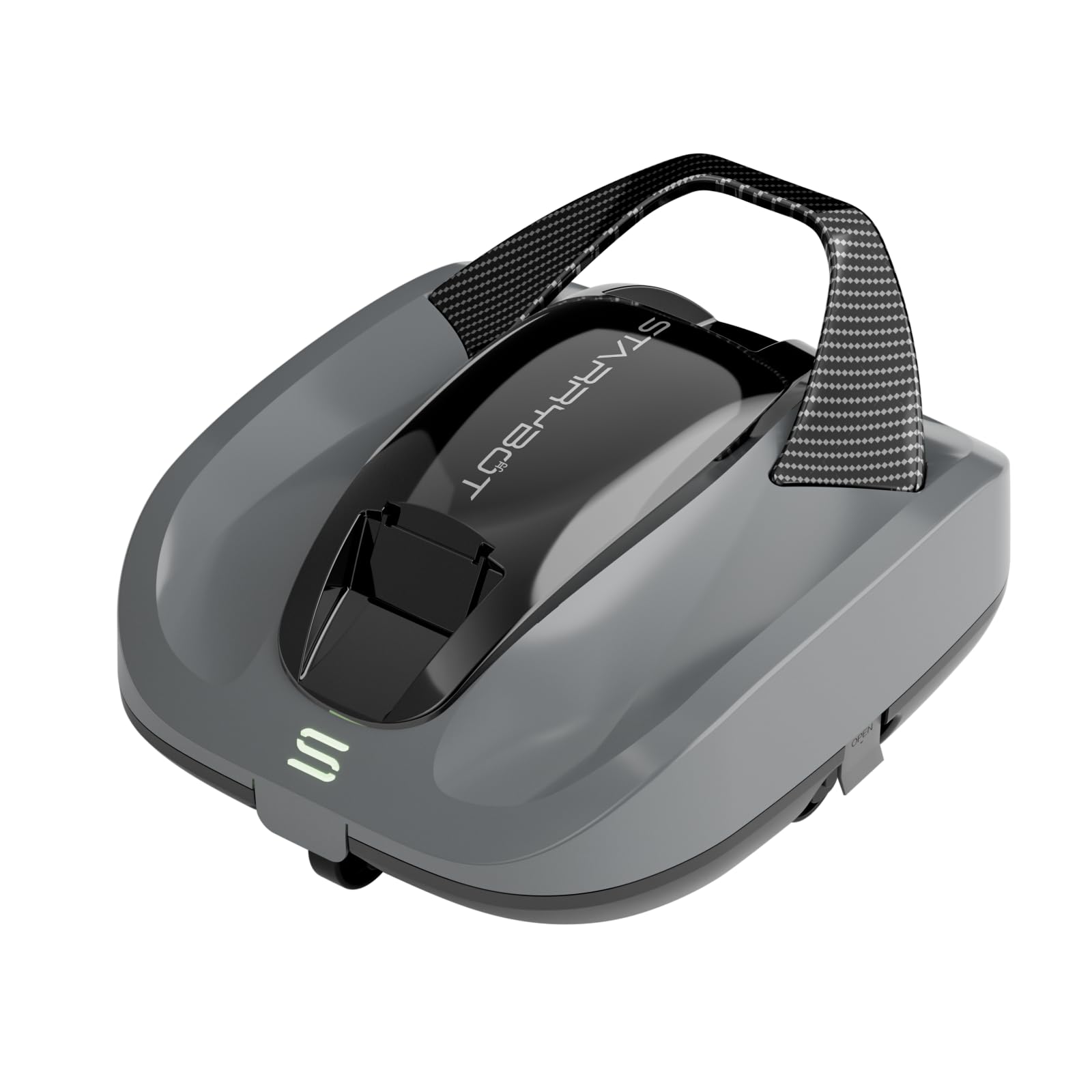 STARRYBOT Cordless Robotic Pool Cleaner with Dual high-Efficiency Motors Delivers Strong Suction, Smart Self-Parking,Smart LED Indicator,Pool Vacuum for Above-Ground Flat Pool up to 900 Sq.ft(Gray) — view 9