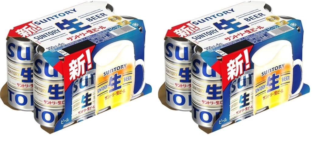Amazon.co.jp: サントリー 生ビール 350ml×6缶パック (× 2) : 食品