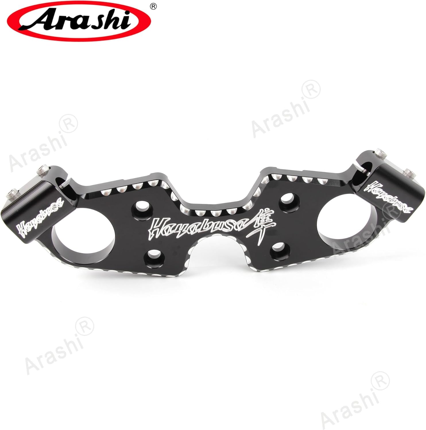 Arashi Black Triple Tree Top Clamp + Handlebar for Suzuki Hayabusa GSXR 1300 GSX1300R 2021-2025, Motorcycle Accessories
