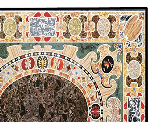 HIMEで インド大理石テーブル、インド　タージマハール・ピエトラ・デュラ Amazon.co.jp: 黒大理石はめ込み Pietra Dura コーヒーテーブルトップ
