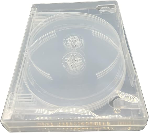 22 x Clear 7 Disc DVD Cases – 32mm Spine Multi Disc Storage Cases with Outer Sleeve for Artwork Inlay – Holds 7 CD, DVD or Blu-ray Discs