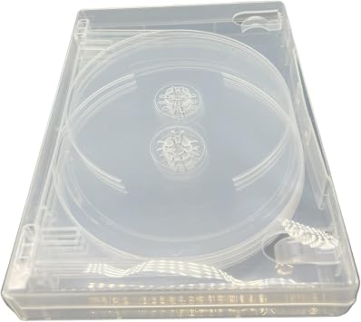 22 x Clear 7 Disc DVD Cases – 32mm Spine Multi Disc Storage Cases with Outer Sleeve for Artwork Inlay – Holds 7 CD, DVD or Blu-ray Discs