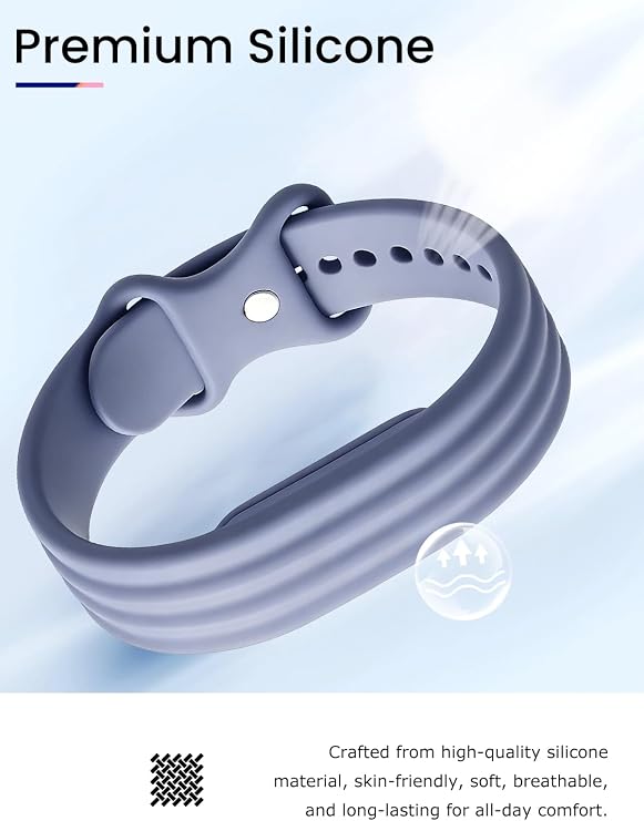 Google Fitbit Airシリコンスポーツバンドに対応 – 耐久性のあるアウトドアアーマーストラップ、ソフトで通気性のあるリストバンド交換用、フィットネス、ハイキング、ランニングに対応。