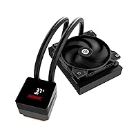 Vista 2 de ENERMAX LIQMAX V4 - Enfriador líquido de CPU AIO de 4.724 in con pantalla digital, ventilador SilentFlow PWM de 4.724 in 320 W TDP, para Intel