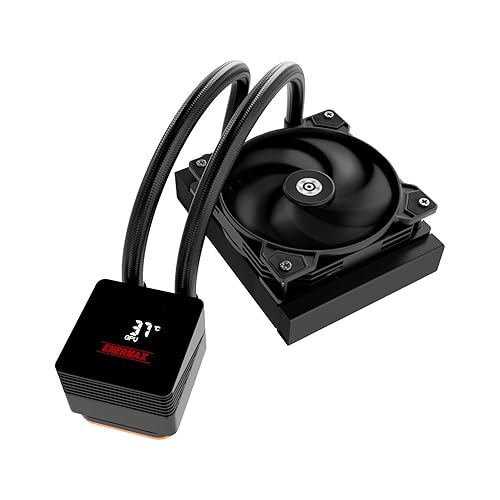 Miniatura 2 de ENERMAX LIQMAX V4 - Enfriador líquido de CPU AIO de 4.724 in con pantalla digital, ventilador SilentFlow PWM de 4.724 in 320 W TDP, para Intel