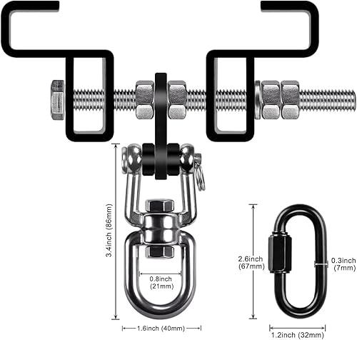 Miniatura 6 de SELEWARE Colgador de Saco de Boxeo de Servicio Pesado y Abrazadera de Viga para Boxeo, Muay Thai, MMA