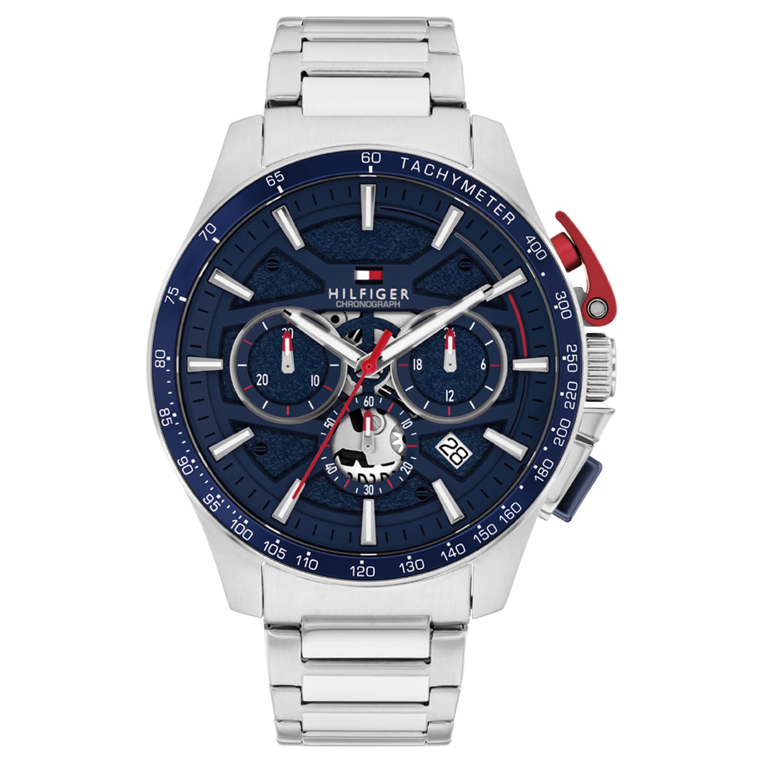 Tommy Hilfiger Bank with Blue Dial Silver Stainless Steel Strap Watch for Men - TH1792261-picture-13
