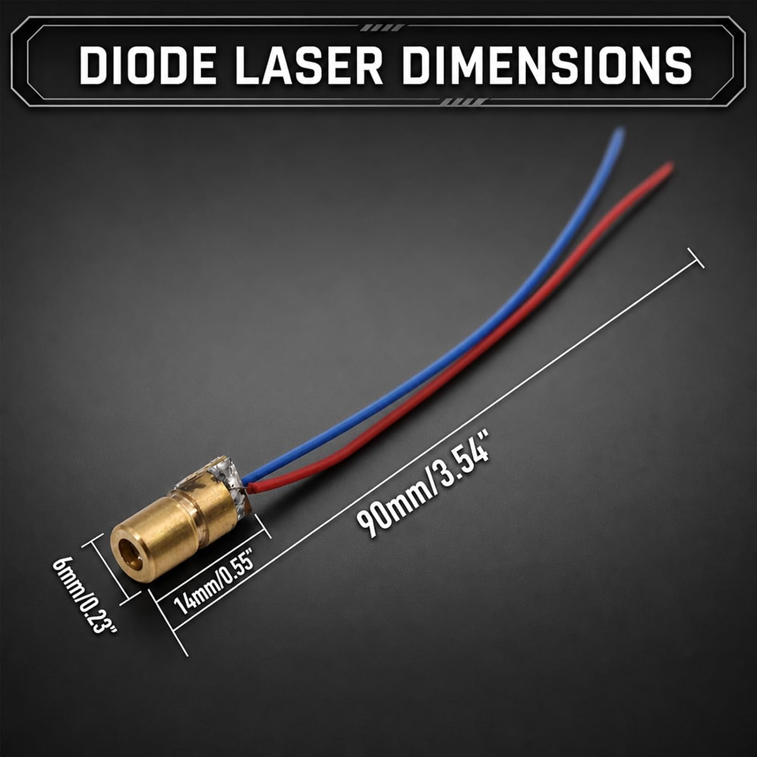 30-Pack Red Dot Laser Diode Module, 5V 5mW 650nm