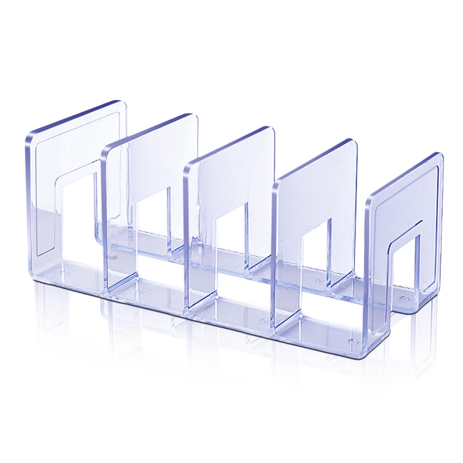 HERCHR Shelf Dividers Handbag Storage Closet Shelf Dividers 2.95in Interval Handbag Organiser 4 COMPARTMENT Clothing Organizer Purse Organizer Transparent Bag Storage Rack for Kitchen Cabinet