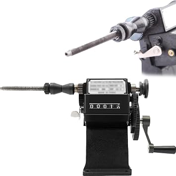 Manual Coil Counting Winding Machine, 2000RPM Hand Coil Winder with Zero Button, 0-99999 Counting Display, Hand Crank Wire Winder, for 0.02-2.6mm Wire, Guitar Pickup Coils, Motor Coils