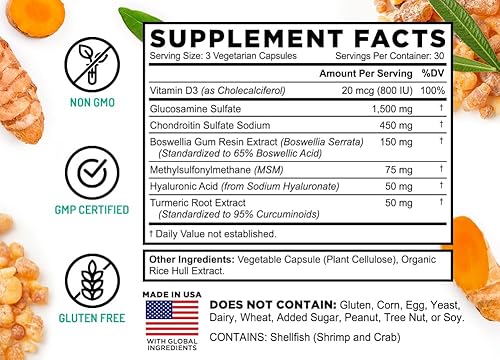 Miniatura 9 de FarmHaven Complejo de glicinato de magnesio y malato y condroitina de glucosamina