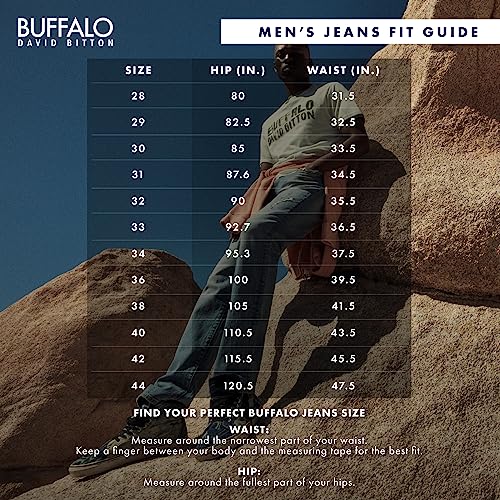 Buffalo David Bitton Jean Slim Ash pour Homme, Noir, 33 W /30 L – vue 5