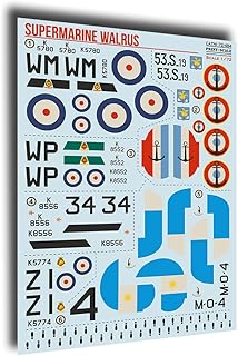 Print Scale 72-484 1/72 Supermarine Walrus. Decal for Aircraft