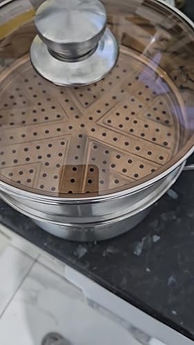 VENTION Inductie Stoomboot, 18 cm Couscous-Pan, Roestvrijstalen Stoompan, 2,5 l