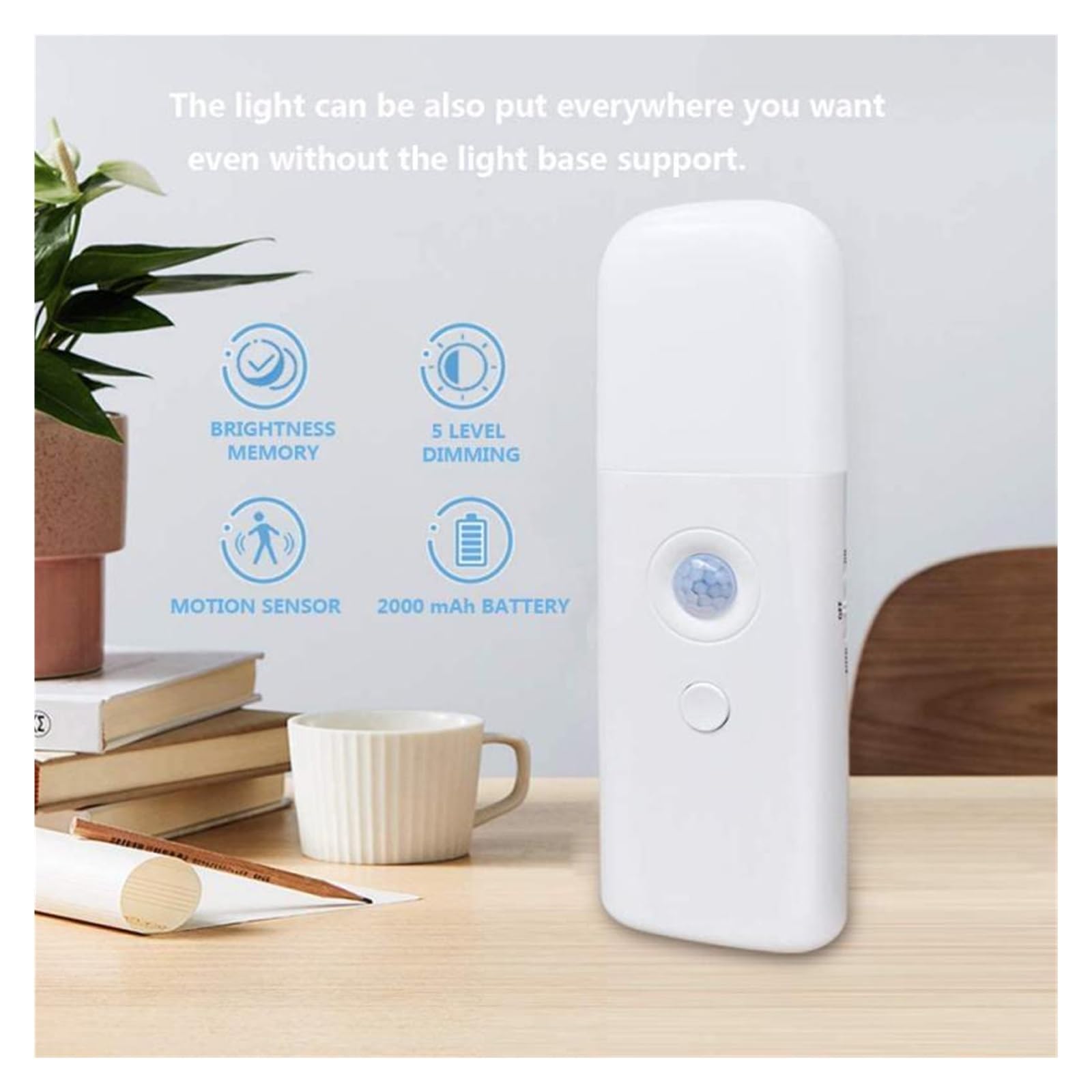 Luce Notturna LED Intelligente Sensore Di Movimento Dimmerabile For Interni Portatile A Induzione For Il Corpo Umano Smart Home Rilevatore Di Movimento(Yellow 1pcs)