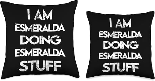Miniatura 3 de Esmeralda's Apparel Name Forename Day Esmeralda Stuff Throw Pillow, 18x18, Multicolor