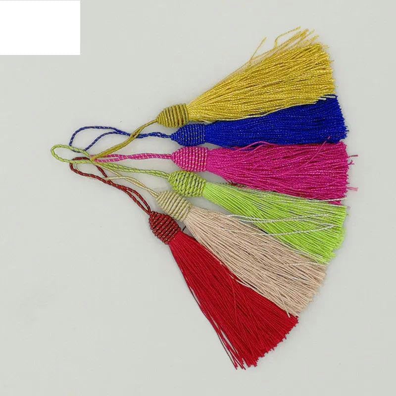 100 Stück/Los 14 cm Quasten für Vorhänge, DIY-Zubehör, Faden, Seidenquaste, Schmuckzubehör, Ohrringe, Zubehör, Quaste, 100 Stück, Weiß