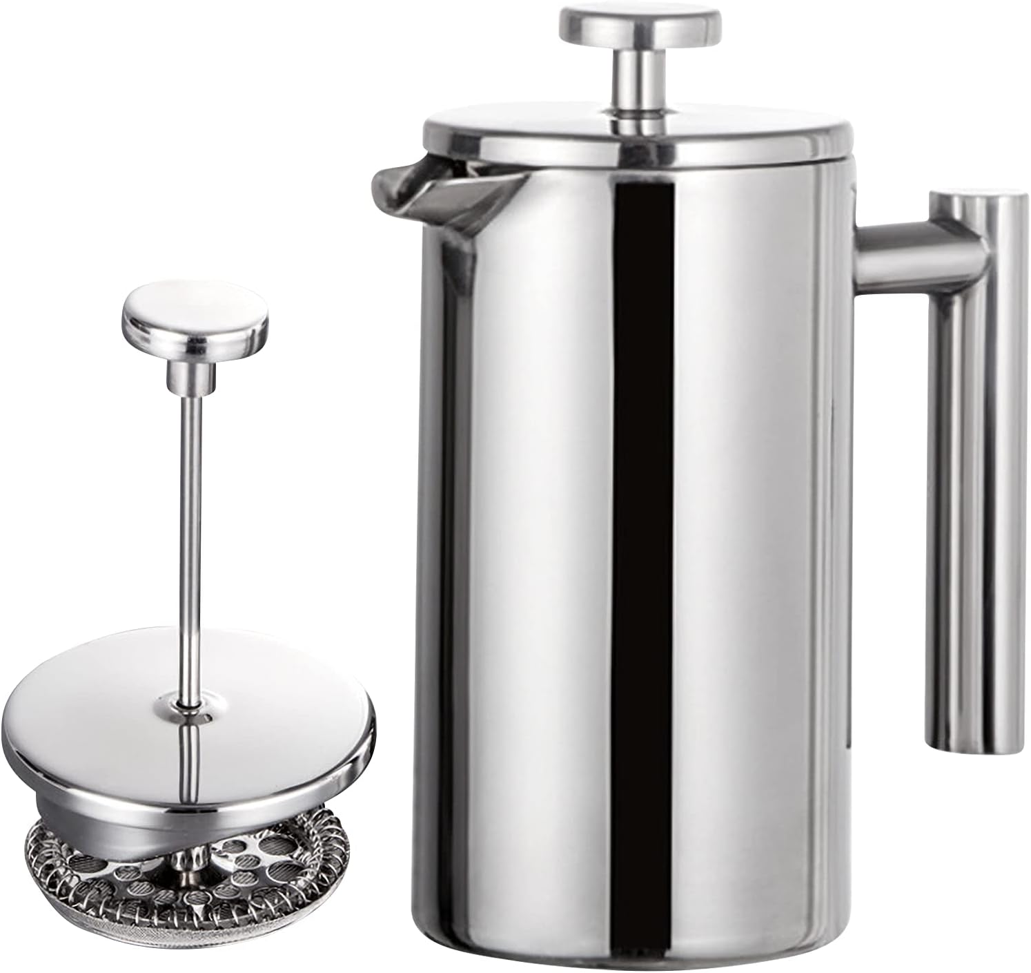 Irishom French Press Coffee Maker Stainless Steel Double Walled Insulated Coffee Maker Pot