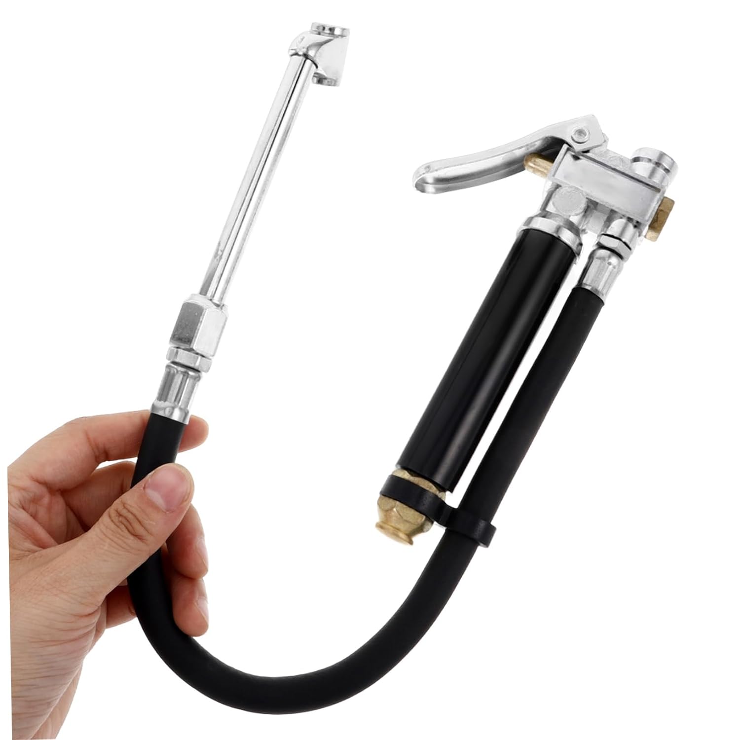 Tire Pressure Gauge with Inflator Accurate Mechanical and Digital Monitoring Tool for Cars and Motorcycles Compact Design for Easy Tire Maintenance