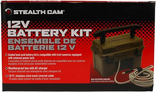 Miniatura 6 de Kit de Caja de Batería de 12V Stealth Cam - Caja de Carga de Batería Sellada Impermeable Compacta Portátil para Cámaras de Seguimiento de Caza con