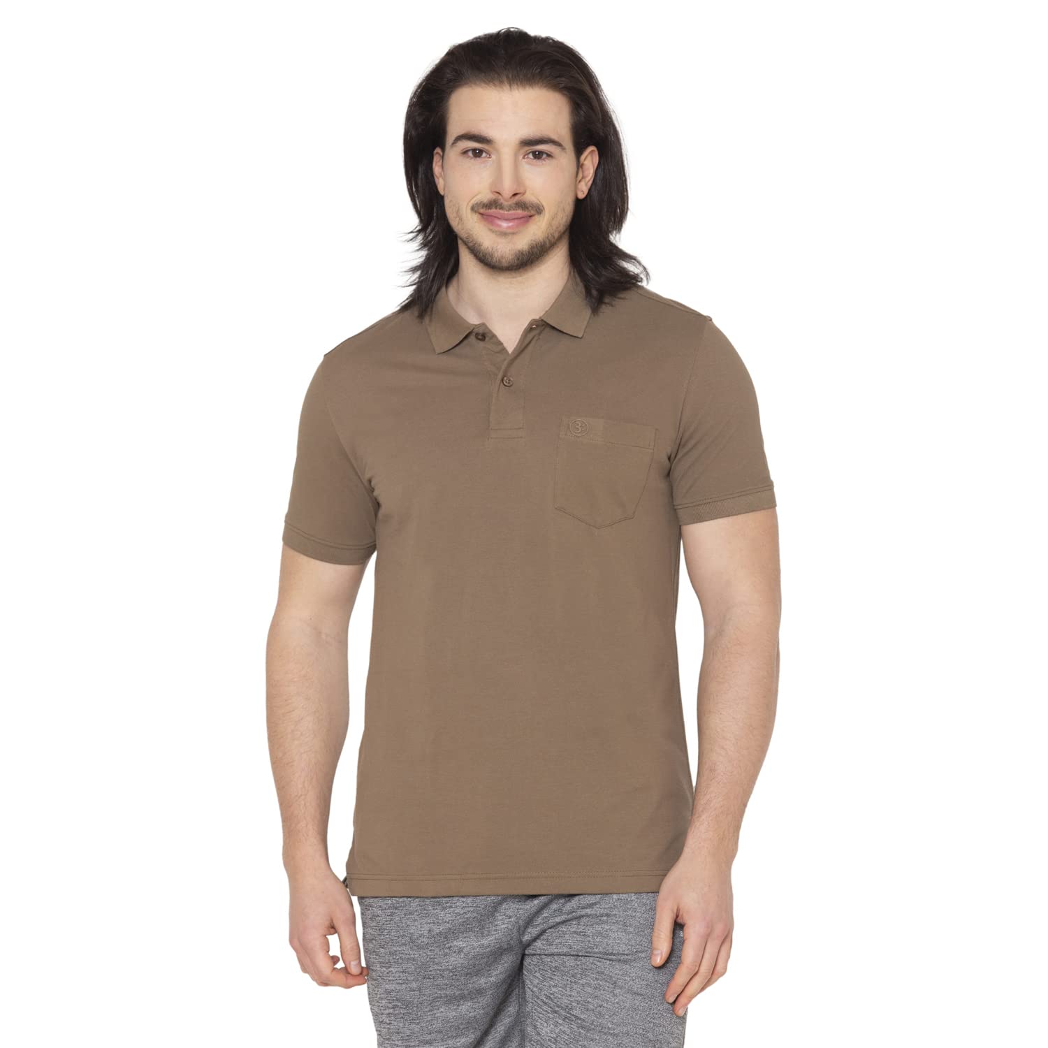 BODYACTIVE Solid Casual Half Sleeve Cotton Rich Pique Polo T-Shirt for Men with Chest Pocket-picture-33