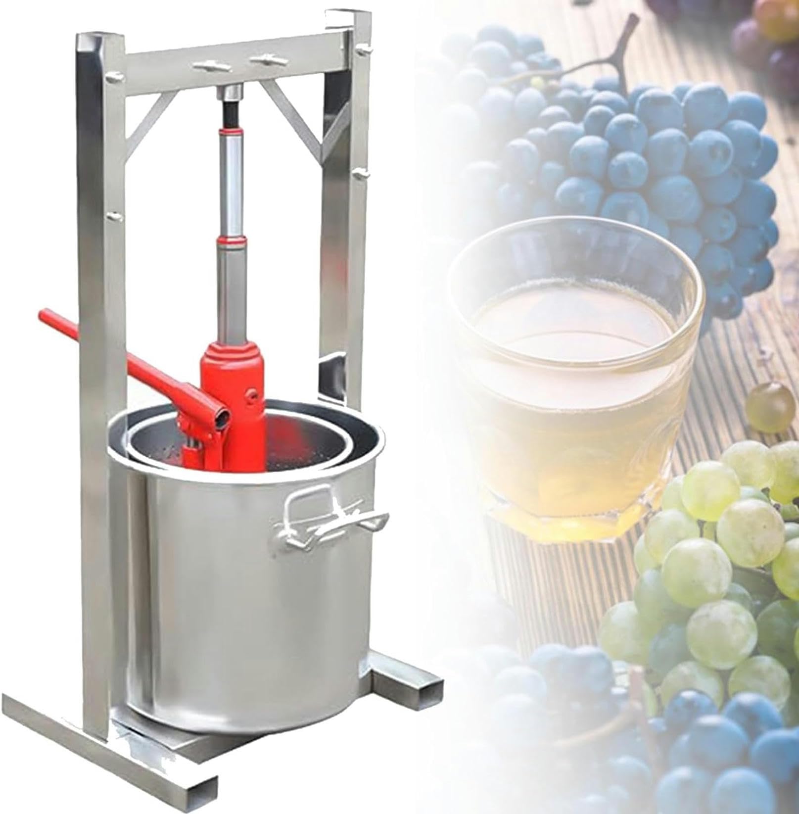 Fruit Wine Press 6L Stainless Steel Manual Juice Maker For