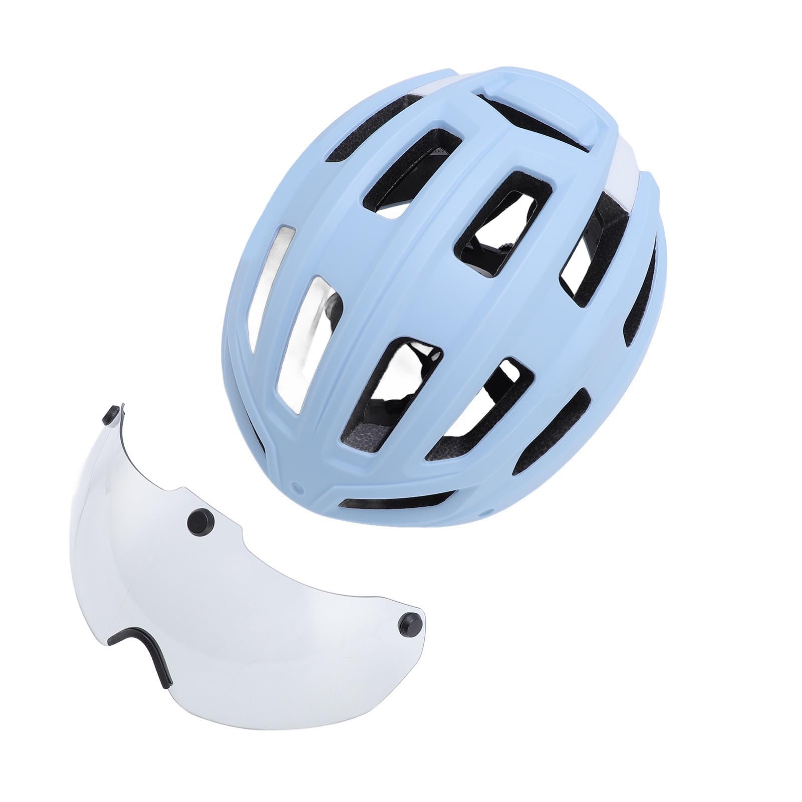Bike Helmet, Mountain & Road Bike Helmet Lightweight with Magnetic Photochromic Goggles for Men Women Adult