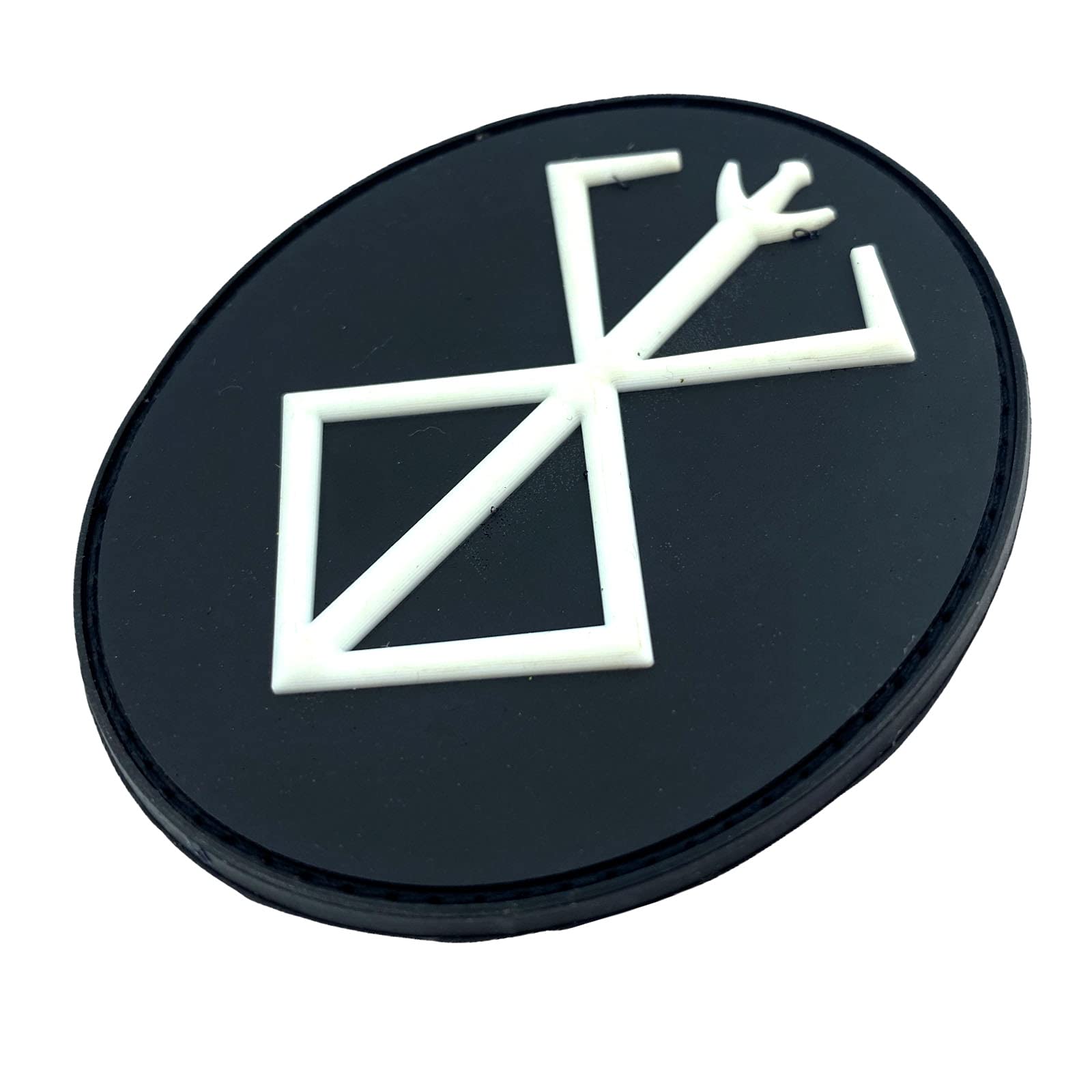 Patch Nation Berserk Berserker Oval Brand of Sacrifice Norse Airsoft Paintball PVC Morale Patch (Black Glow in the Dark) - Image 3