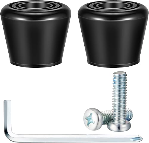 Juego de 5 tapones de punta de patín con ruedas que incluye 1 par de patines para patines de patines y freno de goma, 1 llave práctica y 2 tornillos.