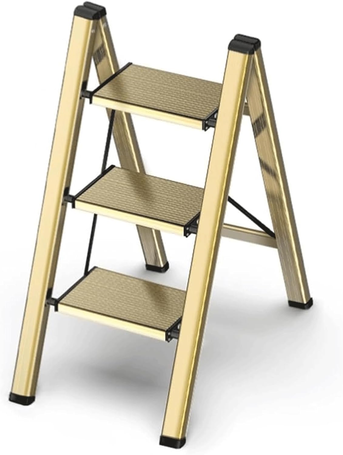 New Ladders Step Ladders 3 Step Stool with Anti-Slip Pedal Step Ladder Lightweight Loft Ladder 150 Kg/330 Ib for Home Folding Ladder Save Space