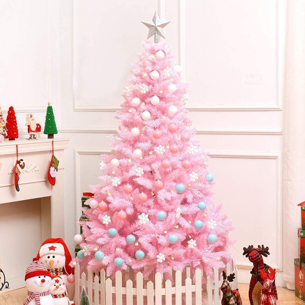コルク】 ピンク 人工クリスマスツリー 消灯スプルースツリー