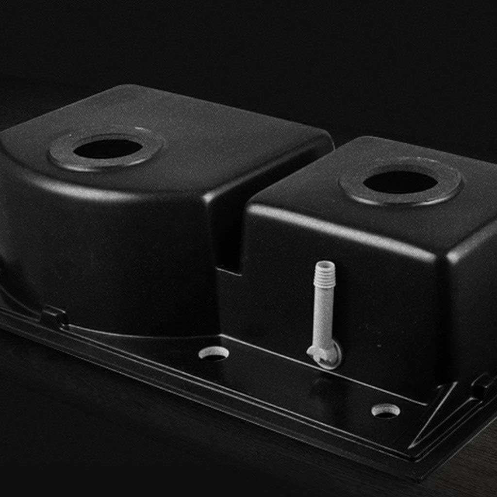 Home Black Double Trough Large Capacity Thick Sink Tableware Supplies Easy to Clean Gift