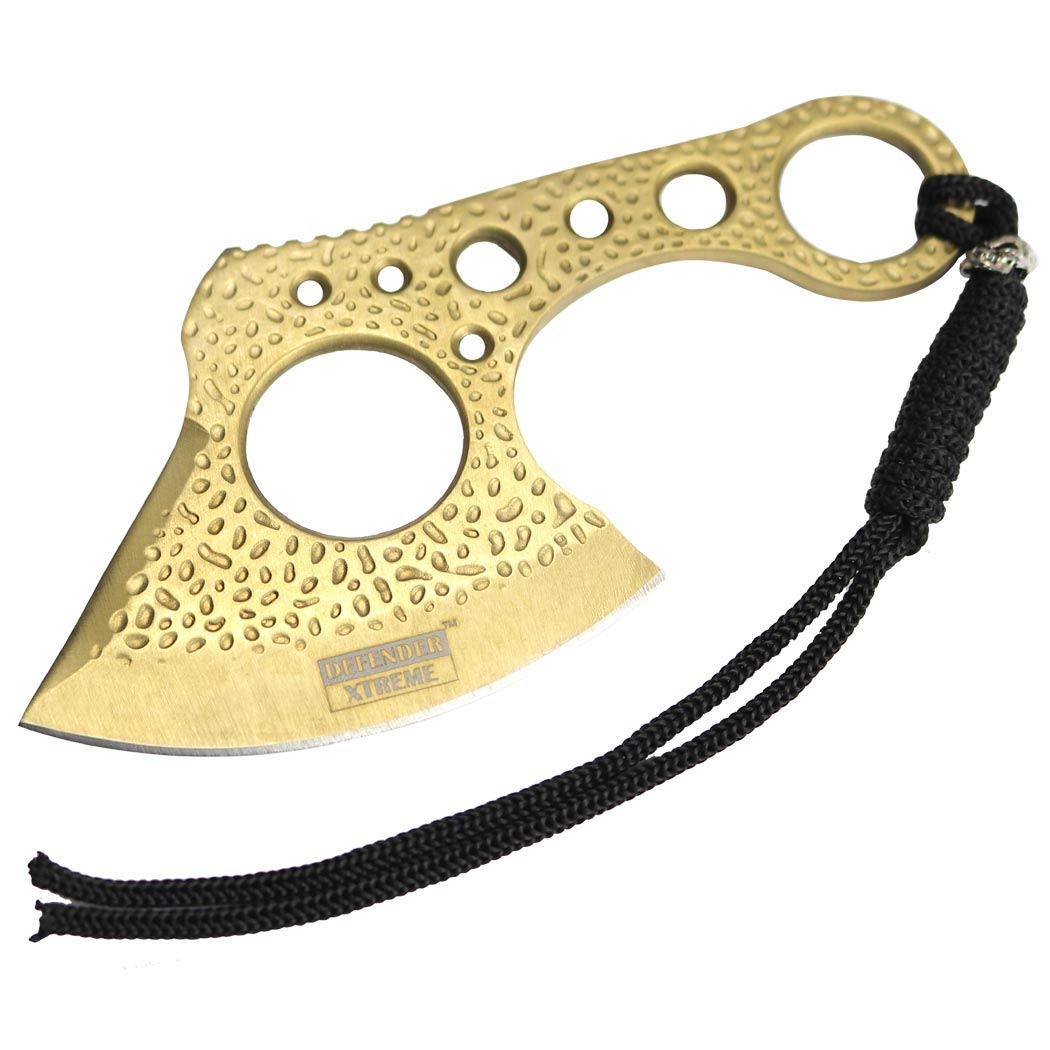7" Gold Coating Throwing Hunting Tactical Axe Stainless Steel