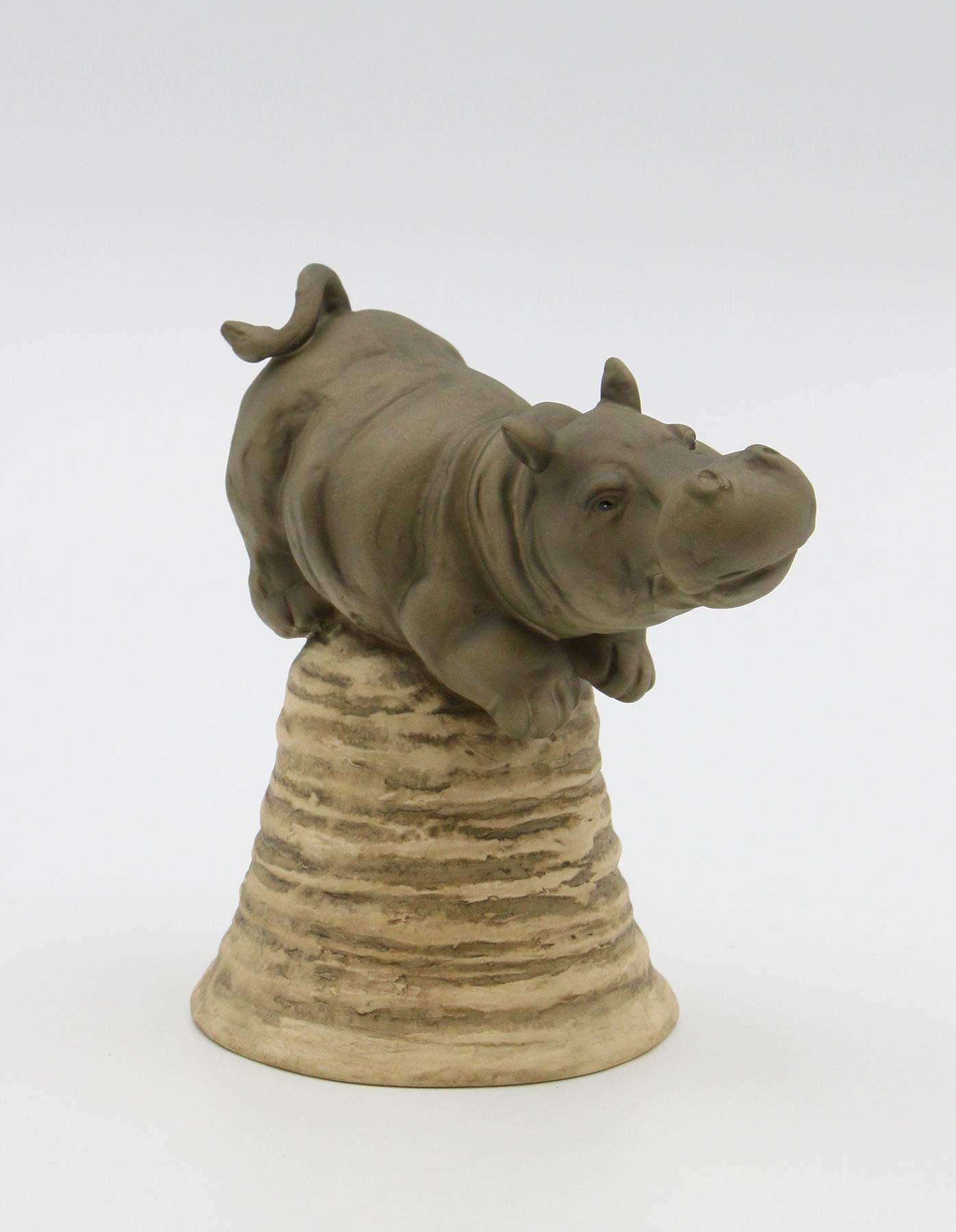 Cosmos GiftsFine Porcelain Hippopotamus Hippo Bell Figurine, 5-1/4 in