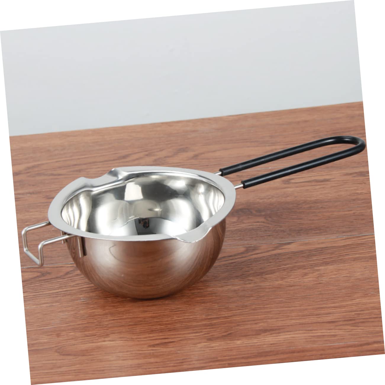 PRETYZOOM 2pcs Stainless Steel Melting Pots Chocolate Butter Melting Bowls Ergonomic Handle for Baking Candy Making Candle Crafting