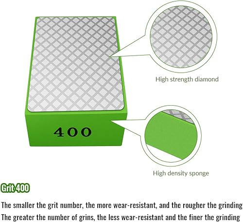 Miniatura 4 de Almohadilla de mano de diamante, bloque de lijado de vidrio afilado, bloque de lijado, bloque de lijado con respaldo de espuma, bloque de lijado de