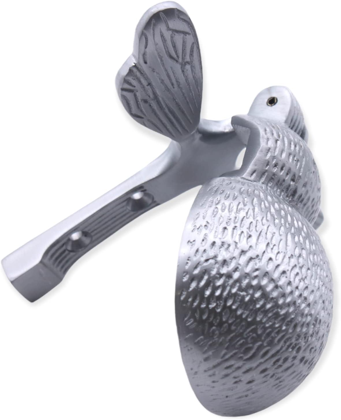 Solid Brass Bumble Bee Door Knocker - Satin Chrome