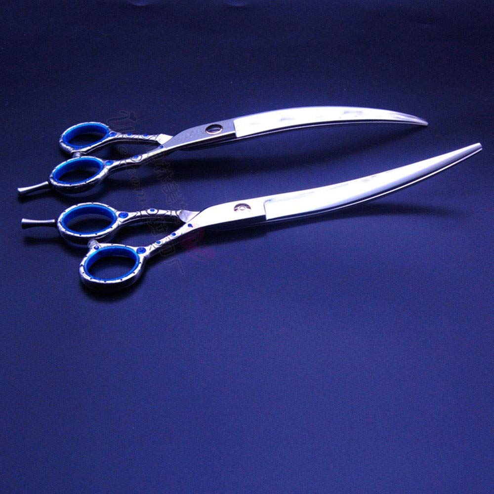 CrEev 8-Zoll-Professiona-Schere für die professionelle Haustierpflege von Haustieren (Der Preis beträgt eine Schere), korrosionsbeständig, rostbeständig, (Farbe: Blau) (Blau B)