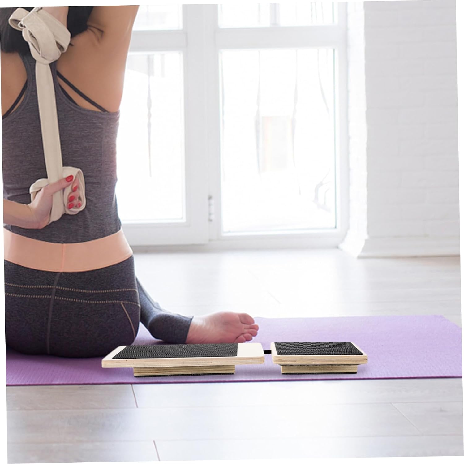Toddmomy Foot Calf Ankle Stretching Board Solid Balance Trainer for Foot Yoga Flexibility Improvement and Home Fitness Multifunctional Stretch Equipment for Ankle and Calf Relief