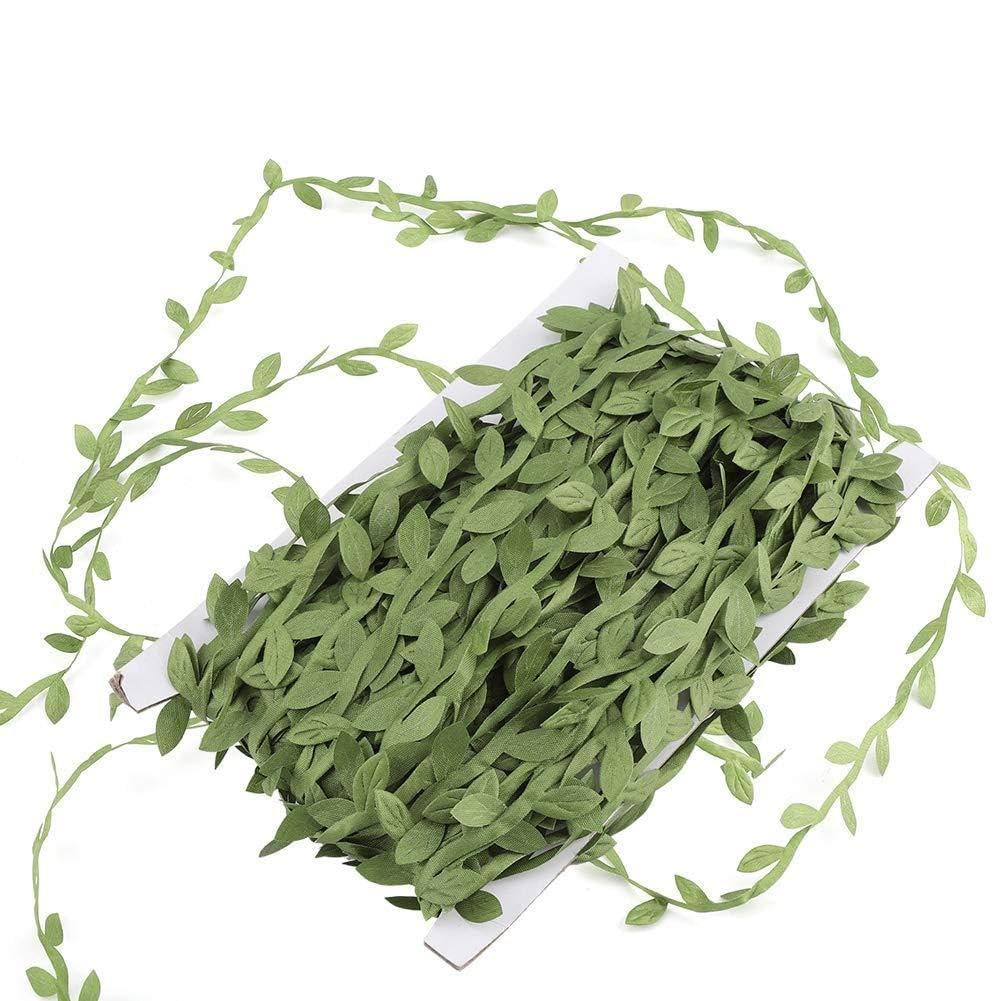 Feuilles vertes artificielles de vigne en tissu de qualité pour décoration