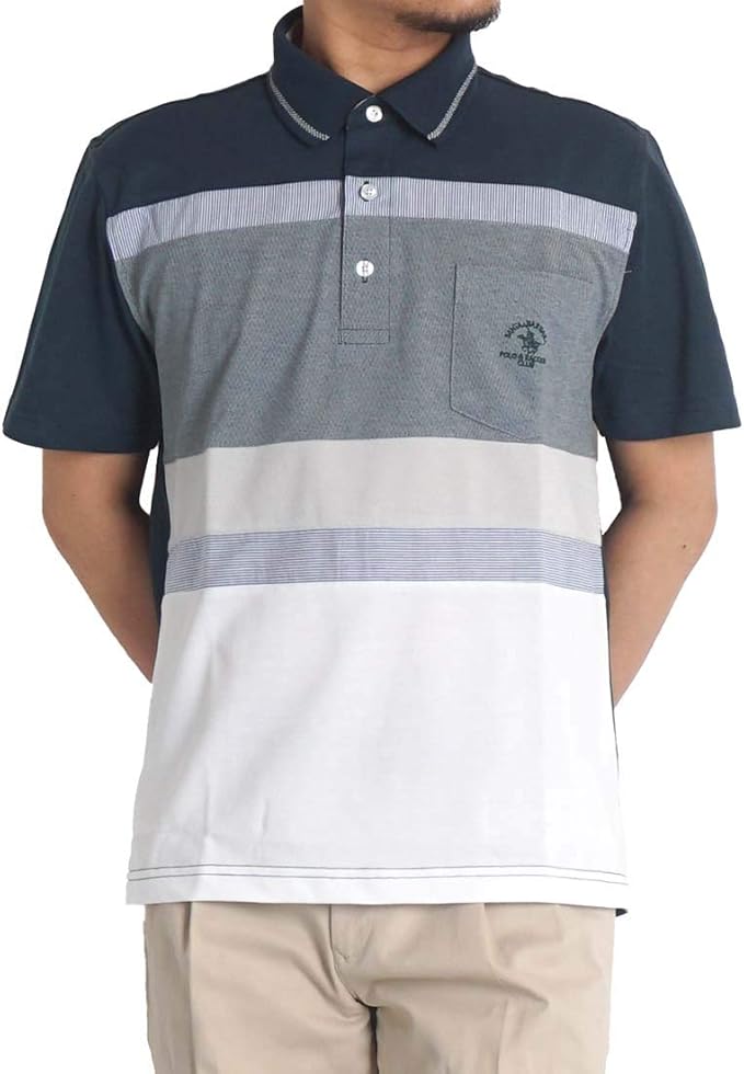 Amazon ポロシャツ メンズ 半袖 紳士 ゆったり Tシャツ ラガーシャツ スポーツウェア ゴルフ 父の日 ブランド 夏 シャツ ボーダー シニア M L Ll シャツ 通販