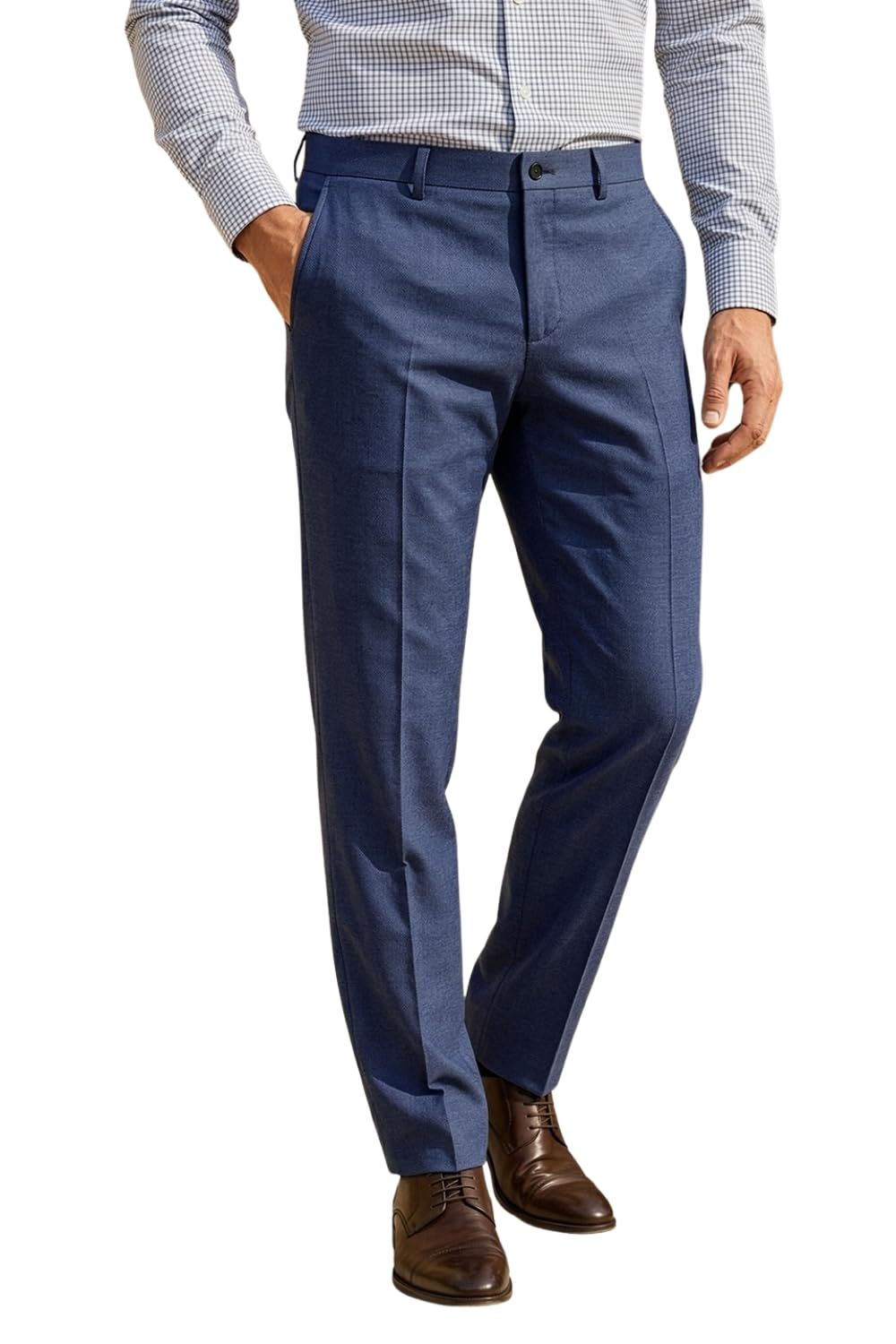 louis philippe Men's Slim Fit Everyday Smart Wear Comfort Stretch Work Ready Textured Formal Trouser-picture-32