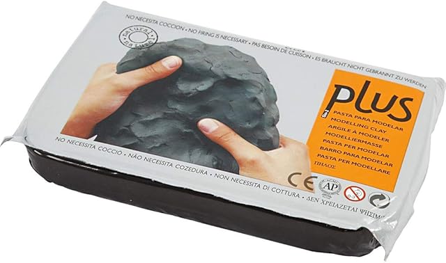 Sio2 789030 Plus 1Kg Self Hardening Clay - Black