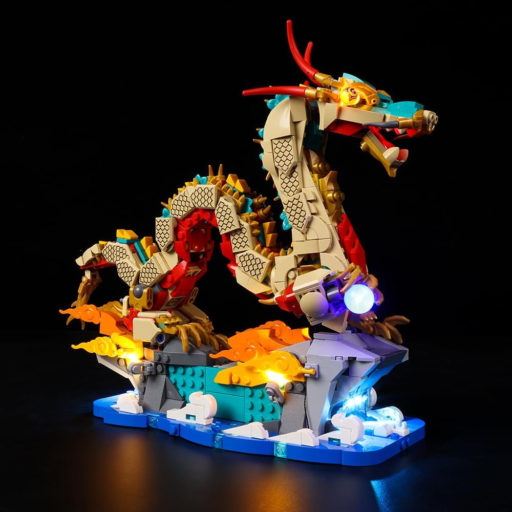 Kyglaring Light Kit Compatible with Lego Auspicious Dragon 80112 Building Blocks, Lights Only, Model Set Not Included, Classic Version