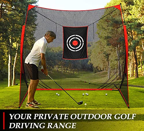Golf Practice Hitting Nets For Backyard Driving Indoor Use Heavy Duty Practice Golf Driving Pitching Nets For Backyard Premium Portable Golfing Ball Netting Cages With Frame And Target #TOP2