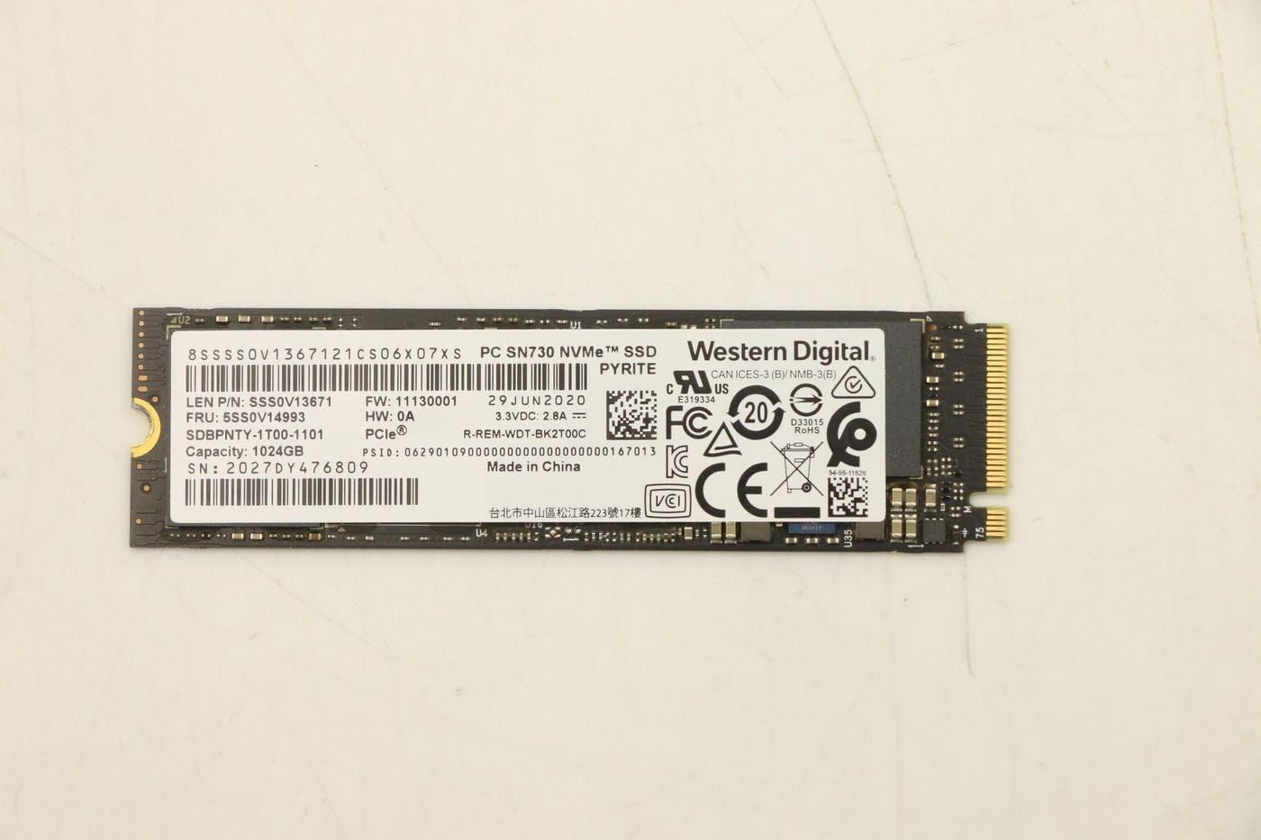 Western Digital PC SN730 1TB NVMe SSD 本体 Amazon.com: Lenovo Western Digital SN730 1TB SDBPNTY-1T00-1101 M.2
