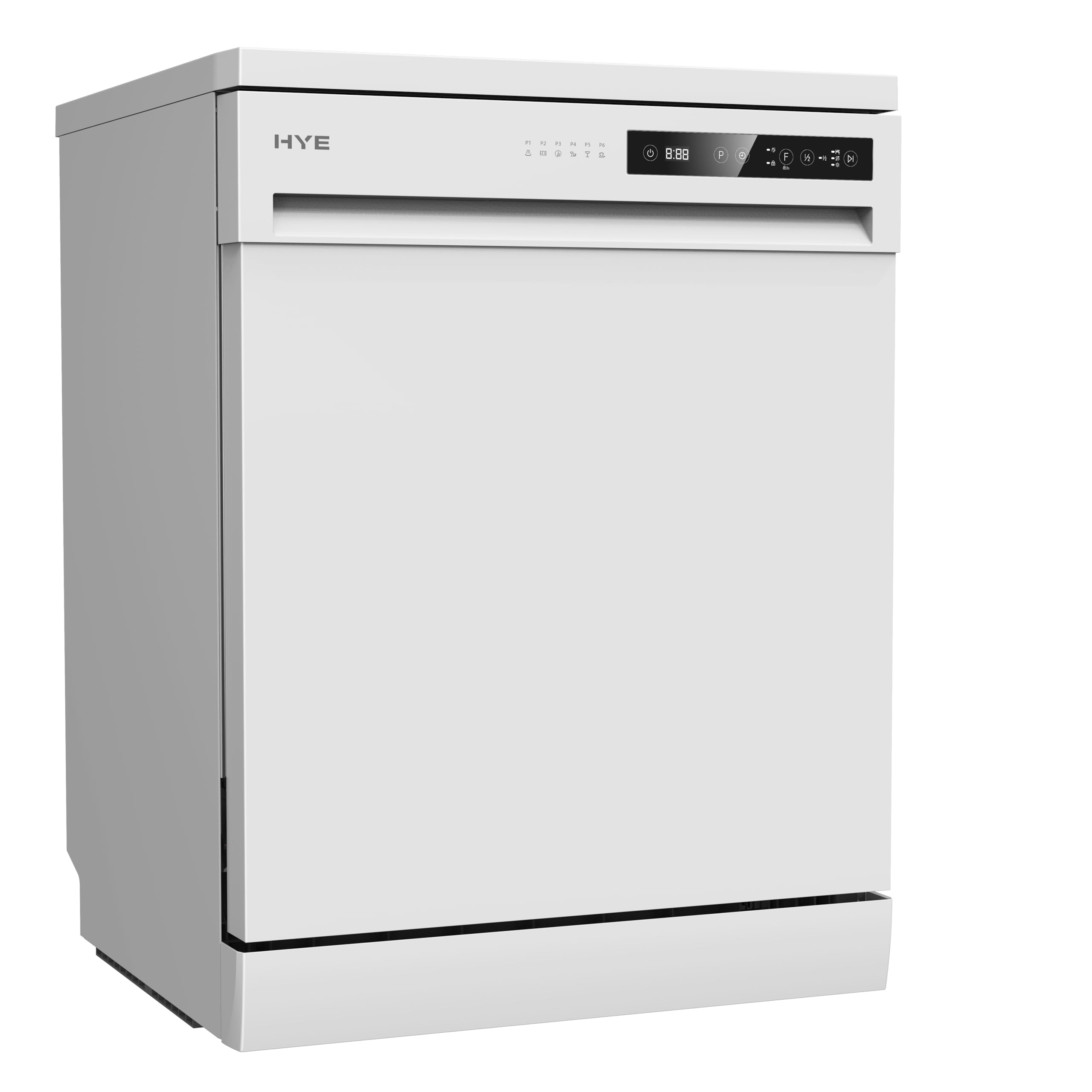 HYE Dishwasher - Freestanding Dishwasher With 14 Place Settings, 60cm, Full Size Design, White, ECO Program, Quick Wash, Quiet (49 dB) - DW0114PW25 — view 3
