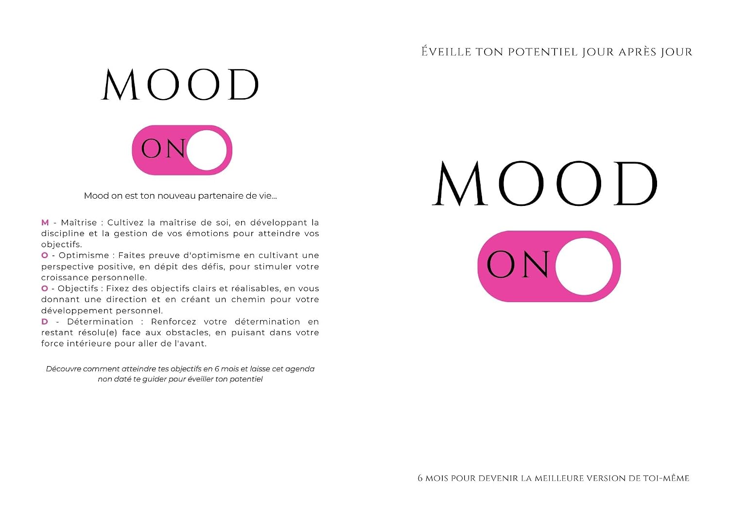 Mood on: 6 mois pour devenir la meilleure version de toi-même (French Edition)