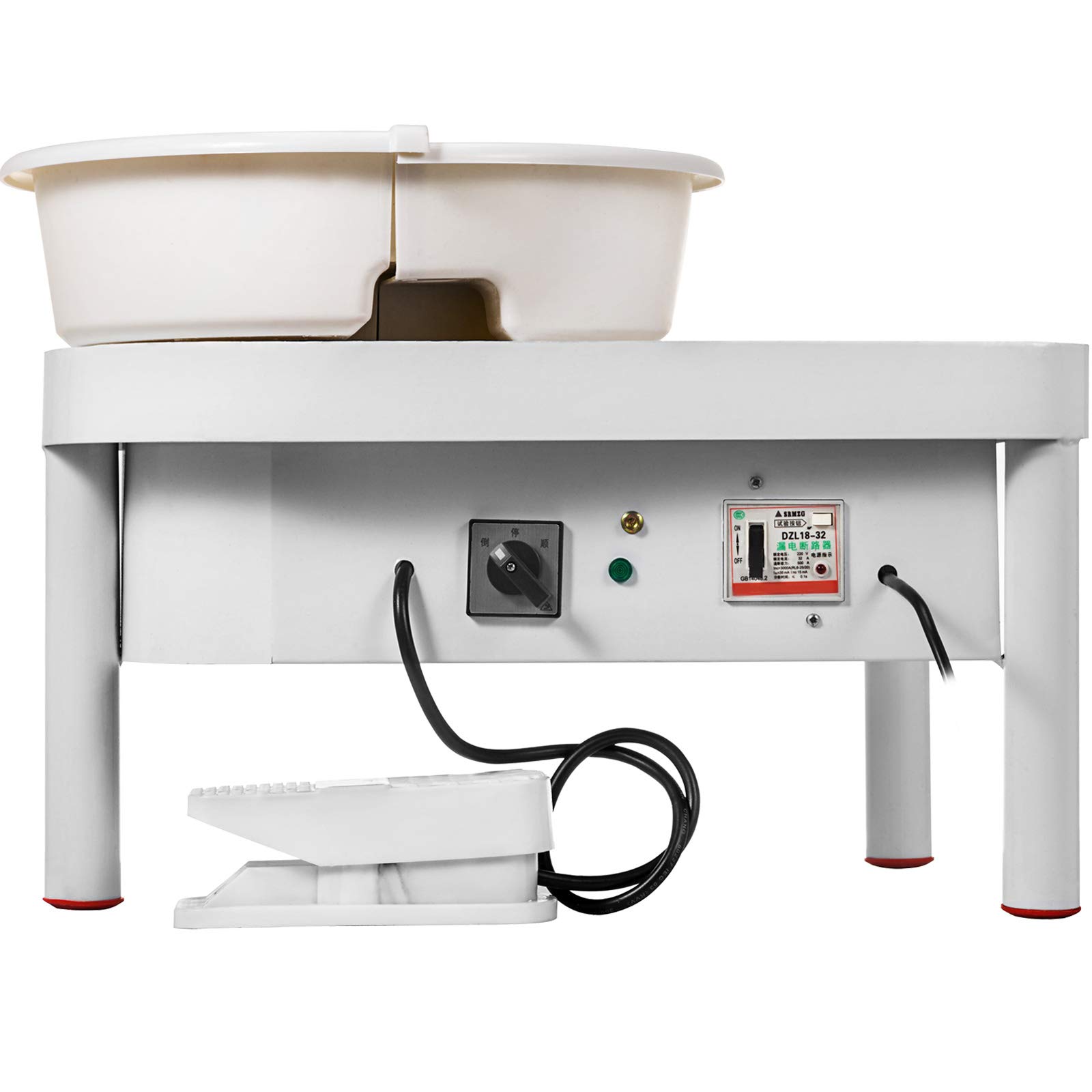 Máquina de Cerámica 25 cm, Rueda de Cerámica Eléctrica de 280 W con Pedal y Herramienta de Lavabo Desmontable, Máquina de cerámica de vatios con Pedal
