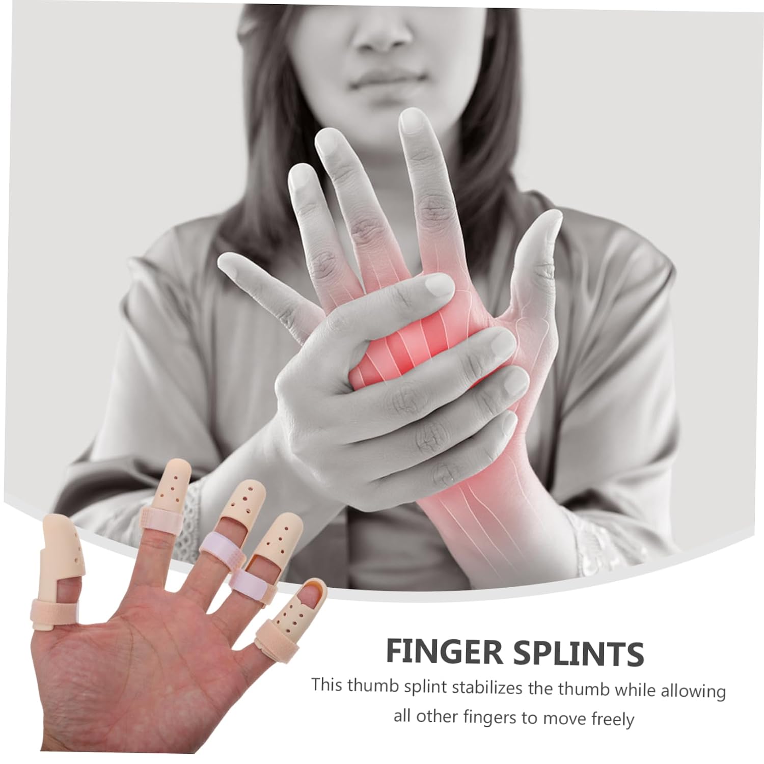6pcs Finger Stabilizer and Brace Finger Support Device for Joint Stabilization Lightweight and Portable Design